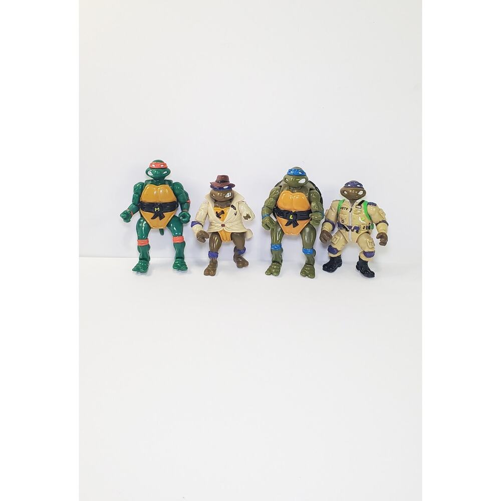 Vintage 90s Teenage Mutant Ninja Turtles TLC LOT 4 Action Figures TMNT Toy2